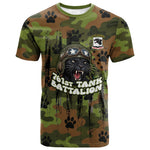 761st Tank Battalion African American T shirt Black Panthers Cartoon Mascot - Military History Camouflage Paw