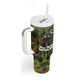 761st Tank Battalion African American Tumbler With Handle Black Panthers Cartoon Mascot - Military History Camouflage Paw