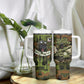 761st Tank Battalion African American Tumbler With Handle Black Panthers Cartoon Mascot - Military History Camouflage Paw