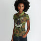 761st Tank Battalion African American Women Polo Shirt Black Panthers Cartoon Mascot - Military History Camouflage Paw