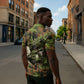 761st Tank Battalion African American Zipper Polo Shirt Black Panthers Cartoon Mascot - Military History Camouflage Paw