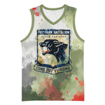 761st Tank Battalion Basketball Jersey Black Panthers - Come Out Fighting - Military Watercolor