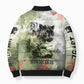 761st Tank Battalion Bomber Puffer Jacket Black Panthers - Come Out Fighting - Military Watercolor