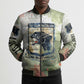 761st Tank Battalion Bomber Puffer Jacket Black Panthers - Come Out Fighting - Military Watercolor