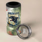 761st Tank Battalion 4 in 1 Can Cooler Tumbler Black Panthers - Come Out Fighting - Military Watercolor