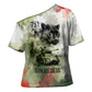 761st Tank Battalion Cross Shoulder Shirt Black Panthers - Come Out Fighting - Military Watercolor