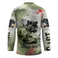 761st Tank Battalion Hockey Jersey Black Panthers - Come Out Fighting - Military Watercolor