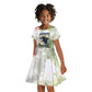 761st Tank Battalion Kid Short Sleeve Dress Black Panthers - Come Out Fighting - Military Watercolor