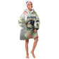 761st Tank Battalion Kid Wearable Blanket Hoodie Black Panthers - Come Out Fighting - Military Watercolor