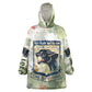 761st Tank Battalion Kid Wearable Blanket Hoodie Black Panthers - Come Out Fighting - Military Watercolor