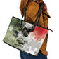 761st Tank Battalion Leather Tote Bag Black Panthers - Come Out Fighting - Military Watercolor