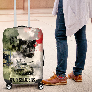 761st Tank Battalion Luggage Cover Black Panthers - Come Out Fighting - Military Watercolor
