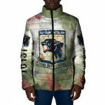 761st Tank Battalion Padded Jacket Black Panthers - Come Out Fighting - Military Watercolor