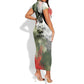 761st Tank Battalion Short Sleeve Bodycon Dress Black Panthers - Come Out Fighting - Military Watercolor