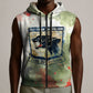 761st Tank Battalion Sleeveless Zip Hoodie Black Panthers - Come Out Fighting - Military Watercolor