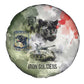 761st Tank Battalion Spare Tire Cover Black Panthers - Come Out Fighting - Military Watercolor