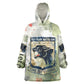 761st Tank Battalion Wearable Blanket Hoodie Black Panthers - Come Out Fighting - Military Watercolor