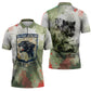 761st Tank Battalion Zipper Polo Shirt Black Panthers - Come Out Fighting - Military Watercolor