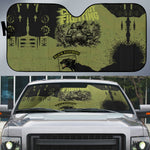 761st Tank Battalion Original Black Panthers Auto Sun Shade Come Out Fighting - Sherman Tank Military - Distressed Scratch