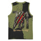 761st Tank Battalion Original Black Panthers Basketball Jersey Come Out Fighting - Sherman Tank Military - Distressed Scratch