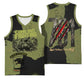 761st Tank Battalion Original Black Panthers Basketball Jersey Come Out Fighting - Sherman Tank Military - Distressed Scratch