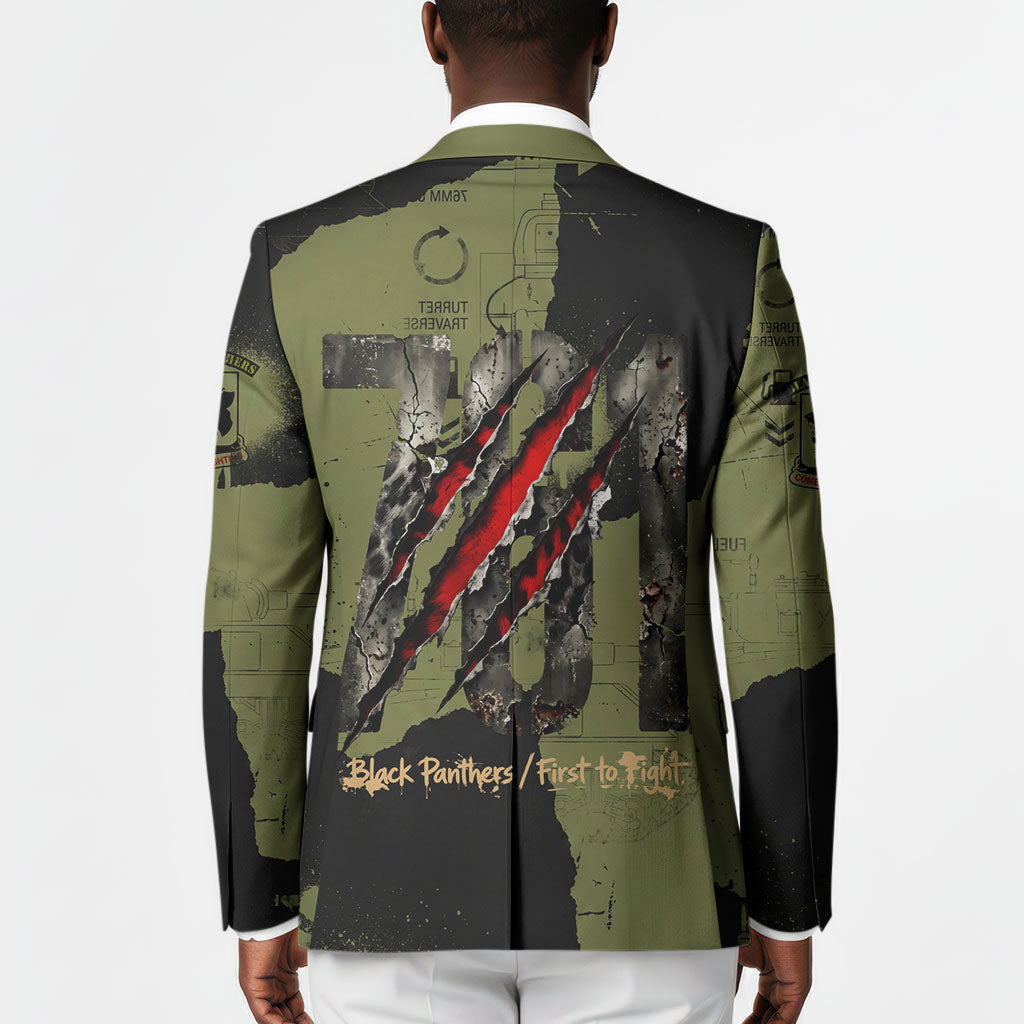 761st Tank Battalion Original Black Panthers Blazer Come Out Fighting - Sherman Tank Military - Distressed Scratch