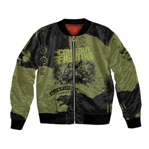 761st Tank Battalion Original Black Panthers Bomber Jacket Come Out Fighting - Sherman Tank Military - Distressed Scratch