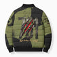 761st Tank Battalion Original Black Panthers Bomber Puffer Jacket Come Out Fighting - Sherman Tank Military - Distressed Scratch