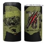 761st Tank Battalion Original Black Panthers 4 in 1 Can Cooler Tumbler Come Out Fighting - Sherman Tank Military - Distressed Scratch