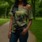 761st Tank Battalion Original Black Panthers Cross Shoulder Shirt Come Out Fighting - Sherman Tank Military - Distressed Scratch