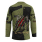 761st Tank Battalion Original Black Panthers Hockey Jersey Come Out Fighting - Sherman Tank Military - Distressed Scratch