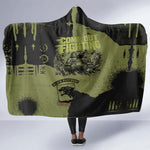 761st Tank Battalion Original Black Panthers Hooded Blanket Come Out Fighting - Sherman Tank Military - Distressed Scratch