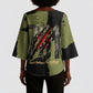 761st Tank Battalion Original Black Panthers Kimono Sleeve Blouse Come Out Fighting - Sherman Tank Military - Distressed Scratch