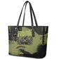 761st Tank Battalion Original Black Panthers Leather Tote Bag Come Out Fighting - Sherman Tank Military - Distressed Scratch