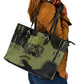 761st Tank Battalion Original Black Panthers Leather Tote Bag Come Out Fighting - Sherman Tank Military - Distressed Scratch