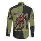 761st Tank Battalion Original Black Panthers Long Sleeve Button Shirt Come Out Fighting - Sherman Tank Military - Distressed Scratch
