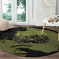 761st Tank Battalion Original Black Panthers Round Carpet Come Out Fighting - Sherman Tank Military - Distressed Scratch