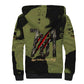 761st Tank Battalion Original Black Panthers Sherpa Hoodie Come Out Fighting - Sherman Tank Military - Distressed Scratch
