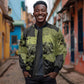 761st Tank Battalion Original Black Panthers Sleeve Zip Bomber Jacket Come Out Fighting - Sherman Tank Military - Distressed Scratch