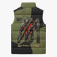 761st Tank Battalion Original Black Panthers Sleeveless Puffer Jacket Come Out Fighting - Sherman Tank Military - Distressed Scratch