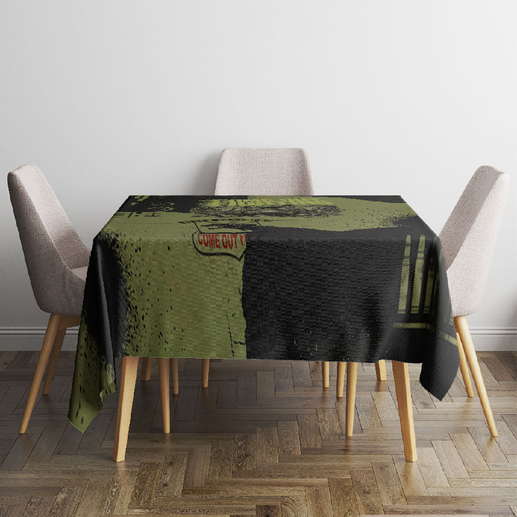 761st Tank Battalion Original Black Panthers Tablecloth Come Out Fighting - Sherman Tank Military - Distressed Scratch