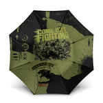 761st Tank Battalion Original Black Panthers Umbrella Come Out Fighting - Sherman Tank Military - Distressed Scratch