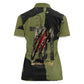 761st Tank Battalion Original Black Panthers Women Polo Shirt Come Out Fighting - Sherman Tank Military - Distressed Scratch