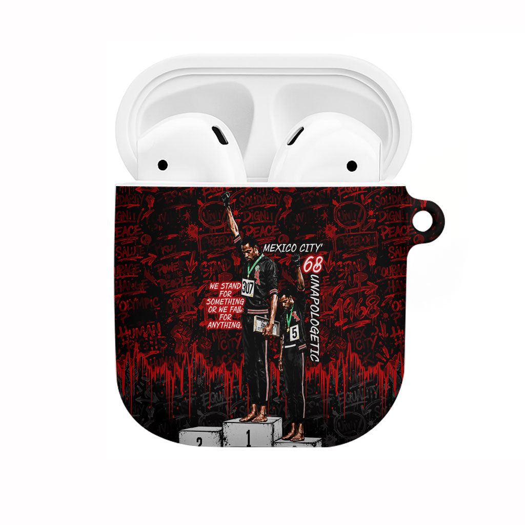 Mexico City 1968 Black Power Salute AirPods Case Unapologetic Civil Rights History Urban Graffiti Art