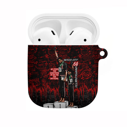 Mexico City 1968 Black Power Salute AirPods Case Unapologetic Civil Rights History Urban Graffiti Art