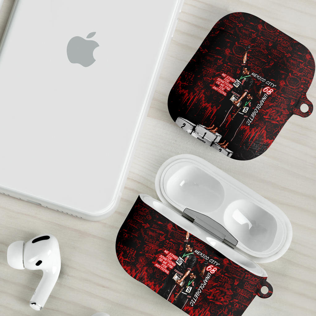 Mexico City 1968 Black Power Salute AirPods Case Unapologetic Civil Rights History Urban Graffiti Art