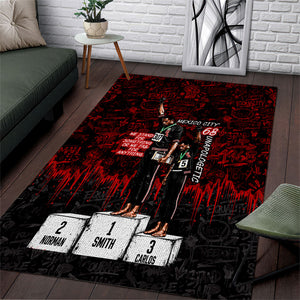 Mexico City 1968 Black Power Salute Area Rug Unapologetic Civil Rights History Urban Graffiti Art