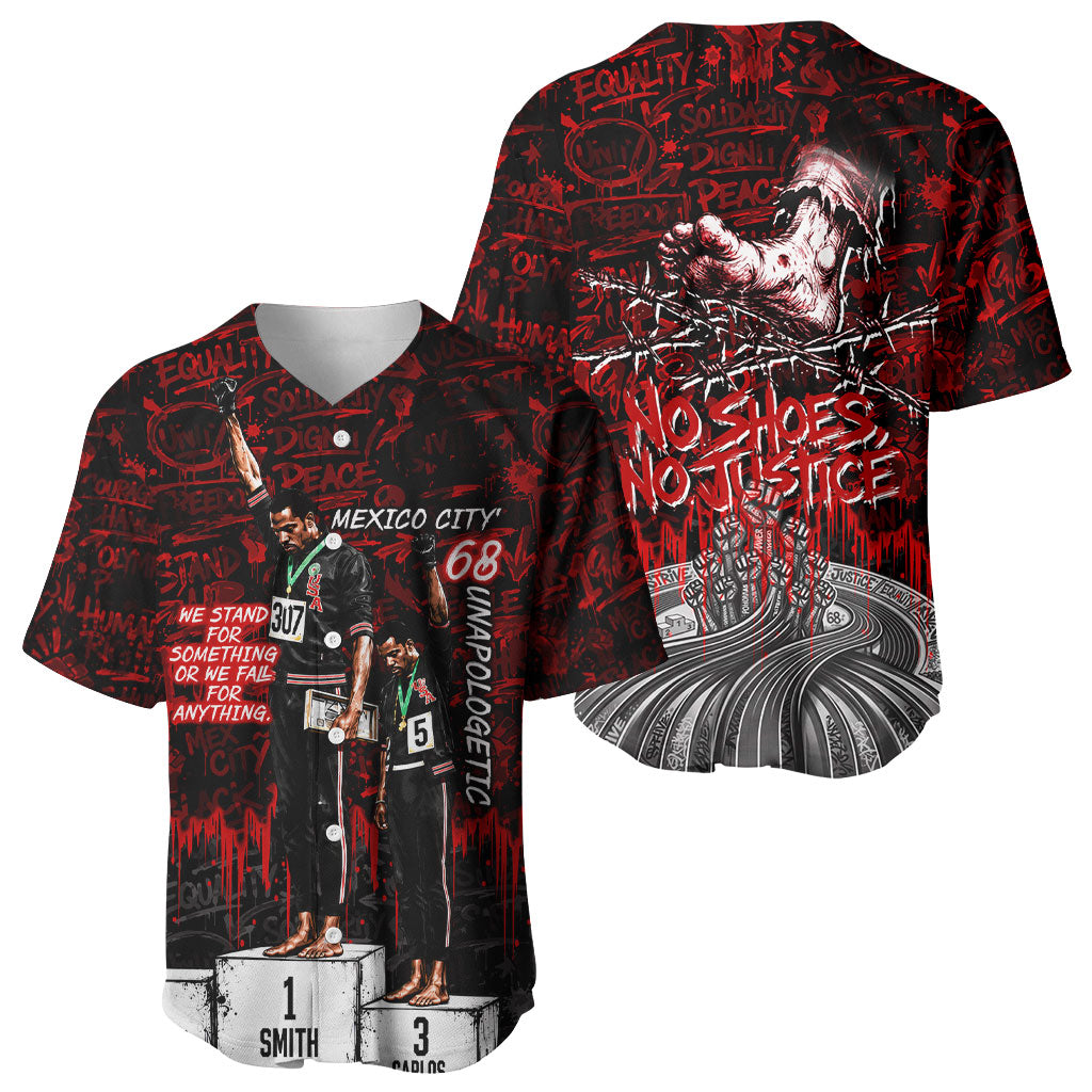 Mexico City 1968 Black Power Salute Baseball Jersey Unapologetic Civil Rights History Urban Graffiti Art
