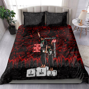 Mexico City 1968 Black Power Salute Bedding Set Unapologetic Civil Rights History Urban Graffiti Art