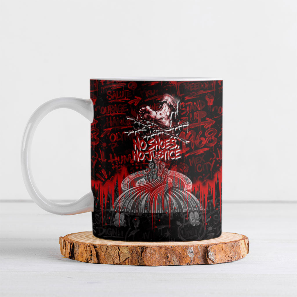 Mexico City 1968 Black Power Salute Ceramic Mug Unapologetic Civil Rights History Urban Graffiti Art